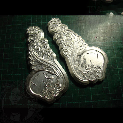 Unique Leather Work - Tang dynasty flower Skull Hand-work unique