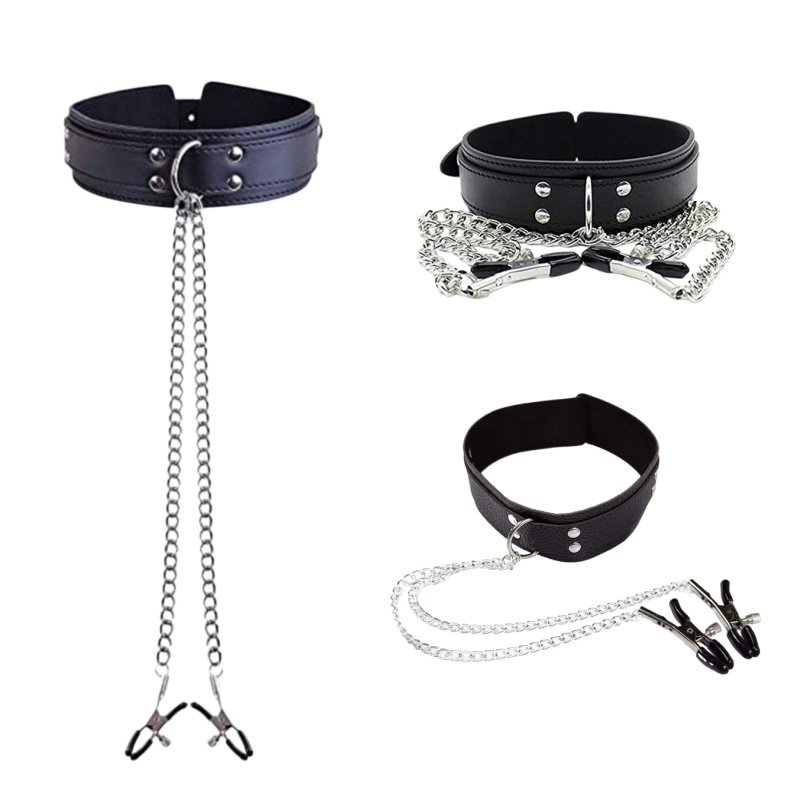 Punk Leather Neck Choker Colla - Leatherwork Clamp review and price