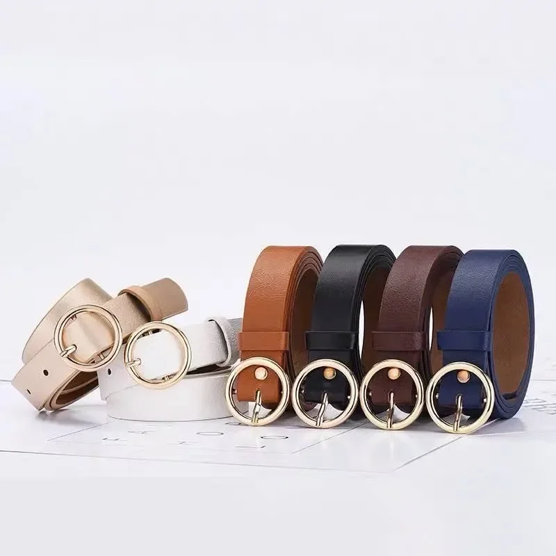 Women's Belt Round Buckle Belt - Leather Work Jeans review and price