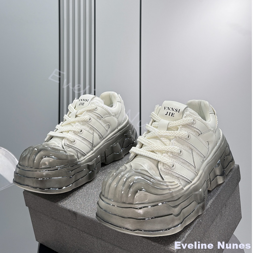 Thick-soled Chunky Sneakers Me - Unique Leather Work review and price