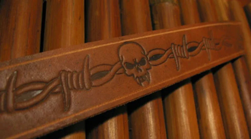 5pcs Thorns and skull pattern  - Unique Leather Work review and price