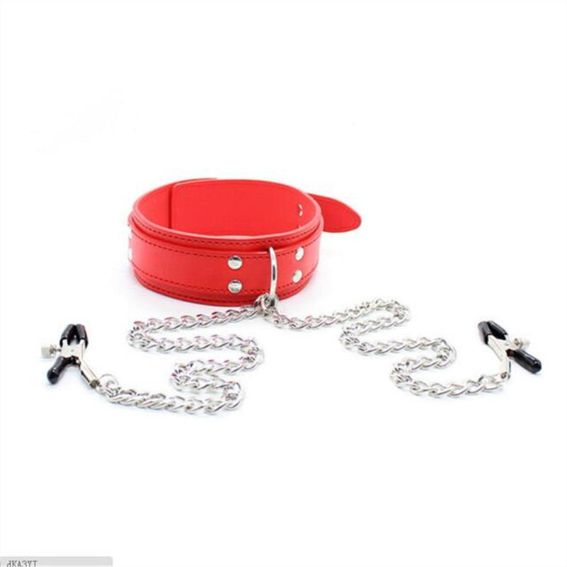 Collar with Breast/Nipple Clam - Leatherwork Clamp review and price