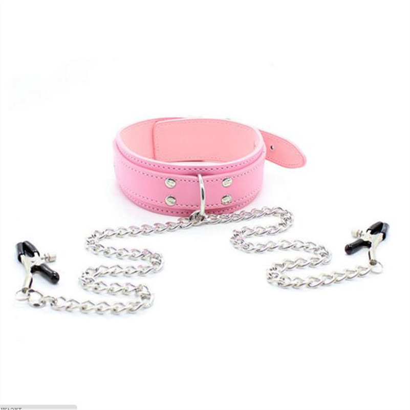 Collar with Breast/Nipple Clam - Leatherwork Clamp review and price