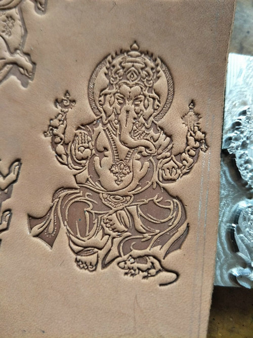 Ganesha pattern Hand-work uniq - Unique Leather Work review and price