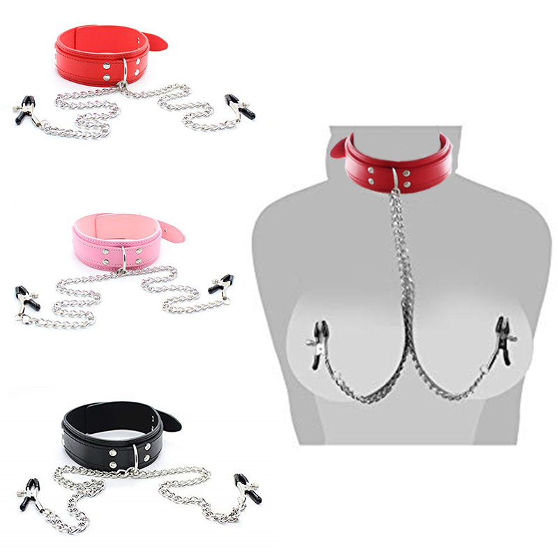 BDSM Fetish Collar Nipple Clam - Leatherwork Clamp review and price