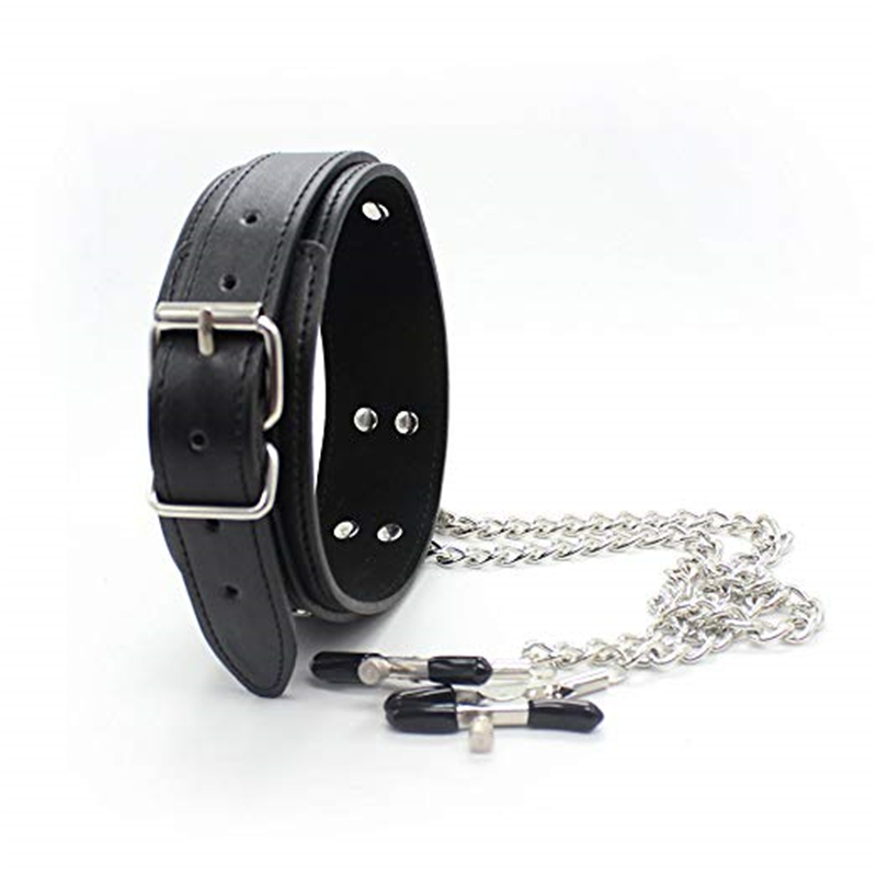 BDSM Fetish Collar Nipple Clam - Leatherwork Clamp review and price