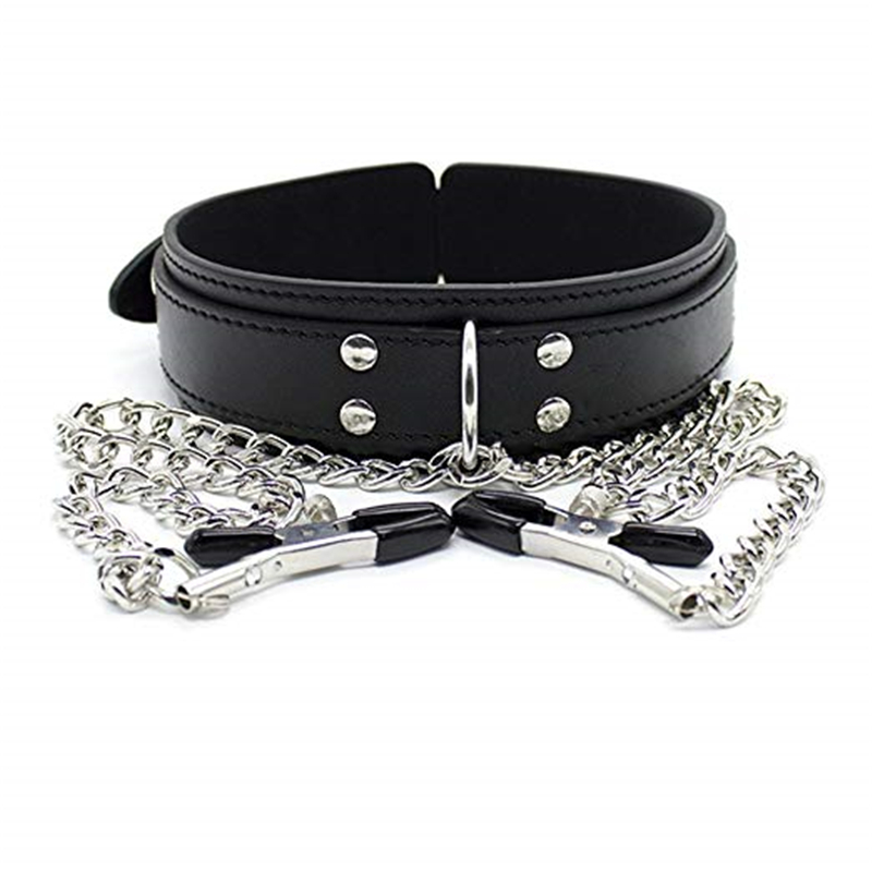 BDSM Fetish Collar Nipple Clam - Leatherwork Clamp review and price