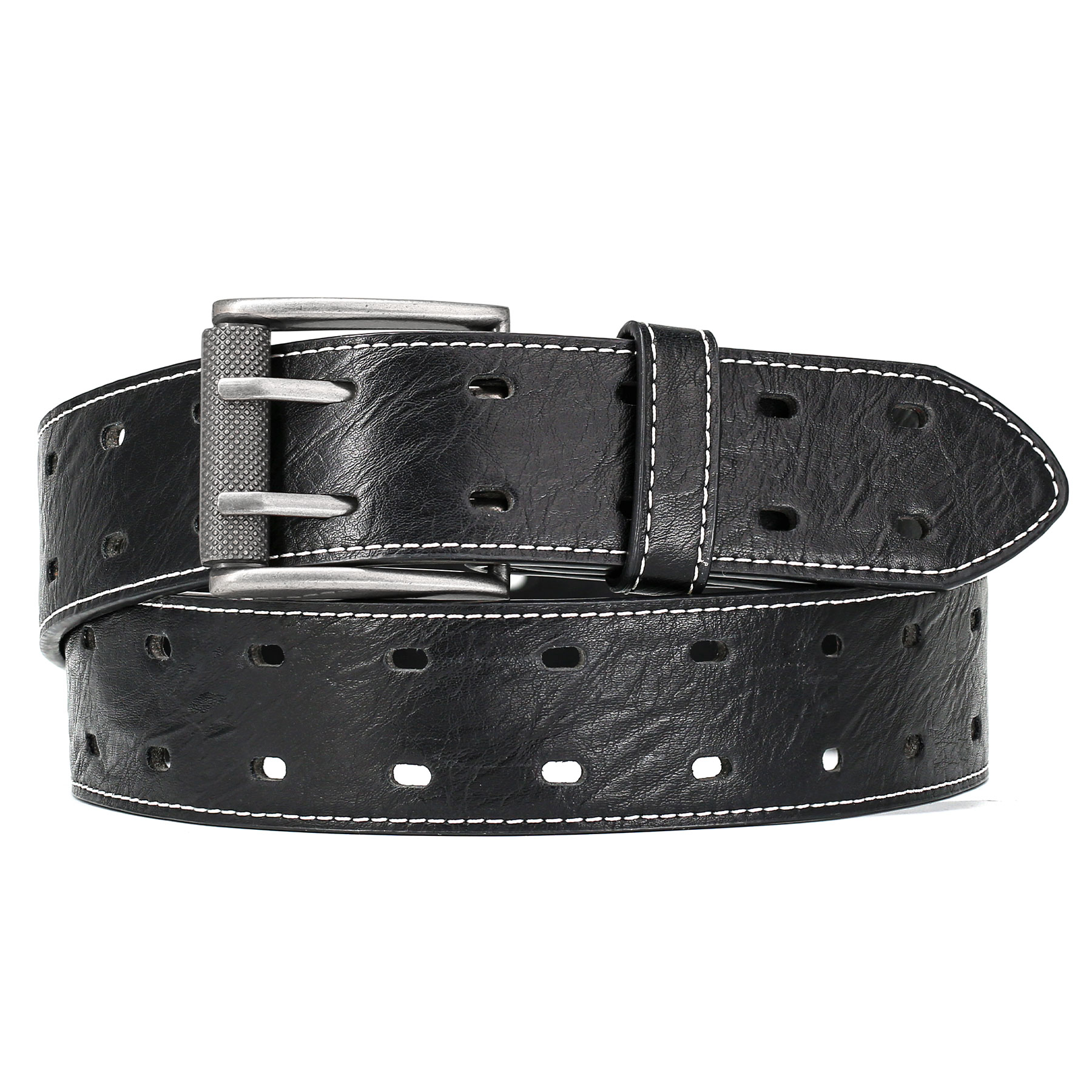Men Classic Double Prong Belt  - Leather Work Jeans review and price